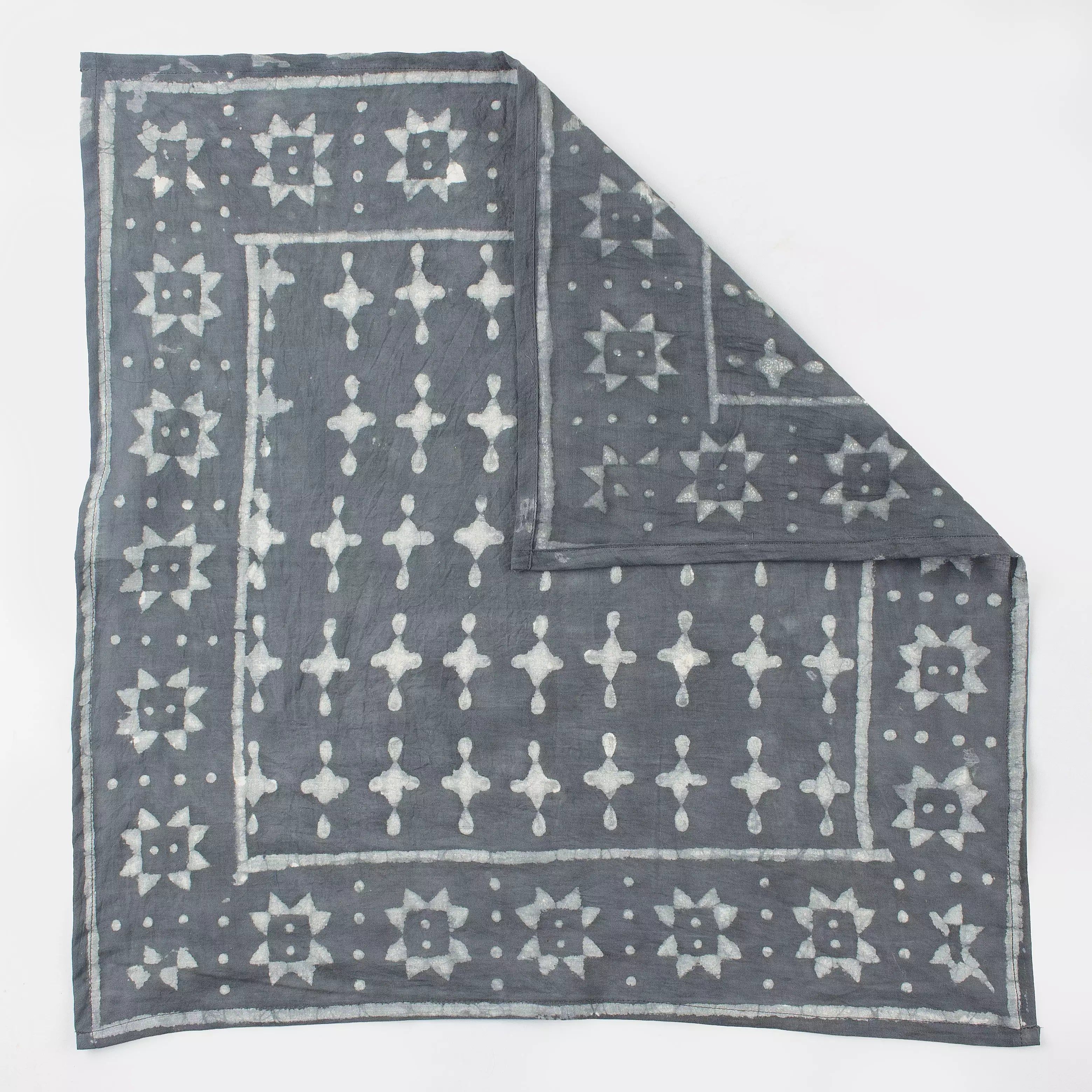 Premium Quality Hand Block Print Cotton Bandana Head Wrap 607